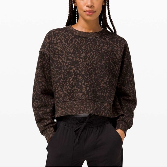 Lululemon perfectly oversized crop crew - Picture 1 of 8